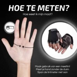 Rebela | Fietshandschoenen | MTB Handschoenen | Unisex | Custom Anti-Slip Half Finger Bike Cycling Gloves | Blauw | Maat M -Merkloos Winkel 1200x1200 237