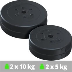 ScSPORTS® Halterschijven Set 30 Kg - Kunststof - 30 Mm - 2x10 - 2x5 Kg - Gewichten -Merkloos Winkel 1200x1200 2417