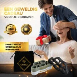 FAMBZ Fitinger Vingertrainer (Achromatische Set) Met 3 Levels - Vinger Trainer Voor Vingers En Onderarm - Vingertrainers Hand Grip - Handrevalidatie - Polstrainer Piano - Griptrainer Arm - Hand Stretcher - Krachttrainer Pols - Fidget Toy -Merkloos Winkel 1200x1200 2458