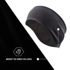 Fit Evolve® Oorwarmer Muts - Hoofdband Fleece - Sporthoofdband Haarband - Vrouwen - Zwart -Merkloos Winkel 1200x1200 247