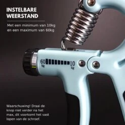 U-Fit One Handtrainer - 10 To 60kg - Handknijper - Knijphalter - Vingertrainer - Onderarm Grip Trainer - Lichtblauw -Merkloos Winkel 1200x1200 2482