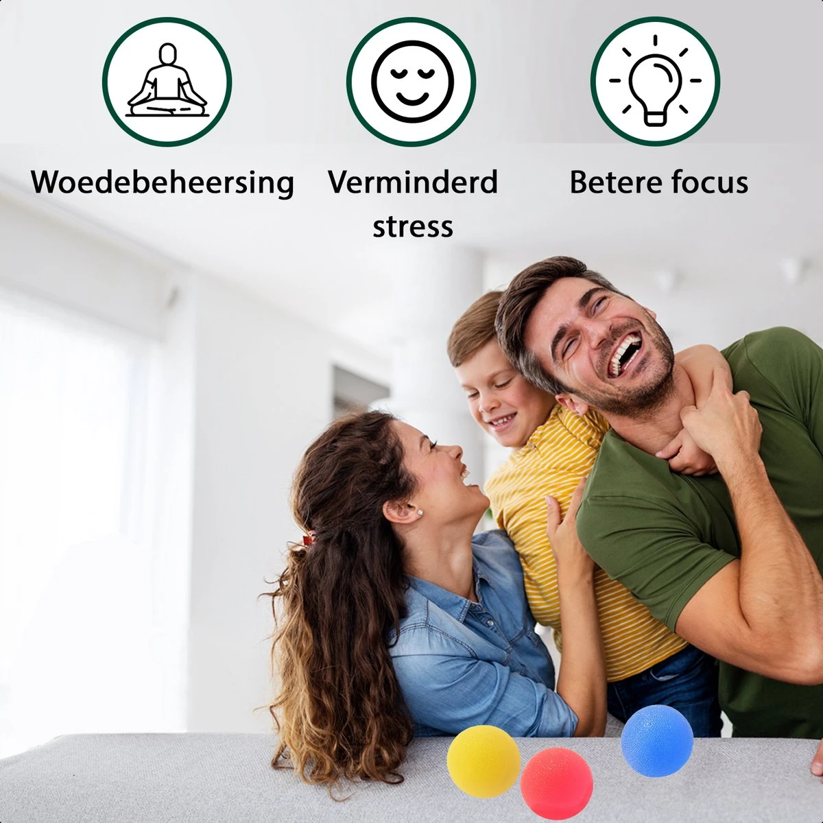 WeRelieff Stressbal Voor Hand - Set Van 3 Ronde Stressballen Voor Kinderen & Volwassenen - Hand Trainer In Rood Geel Blauw 7 WeRelieff Stressbal Voor Hand - Set Van 3 Ronde Stressballen Voor Kinderen & Volwassenen - Hand Trainer In Rood Geel Blauw - Afbeelding 5