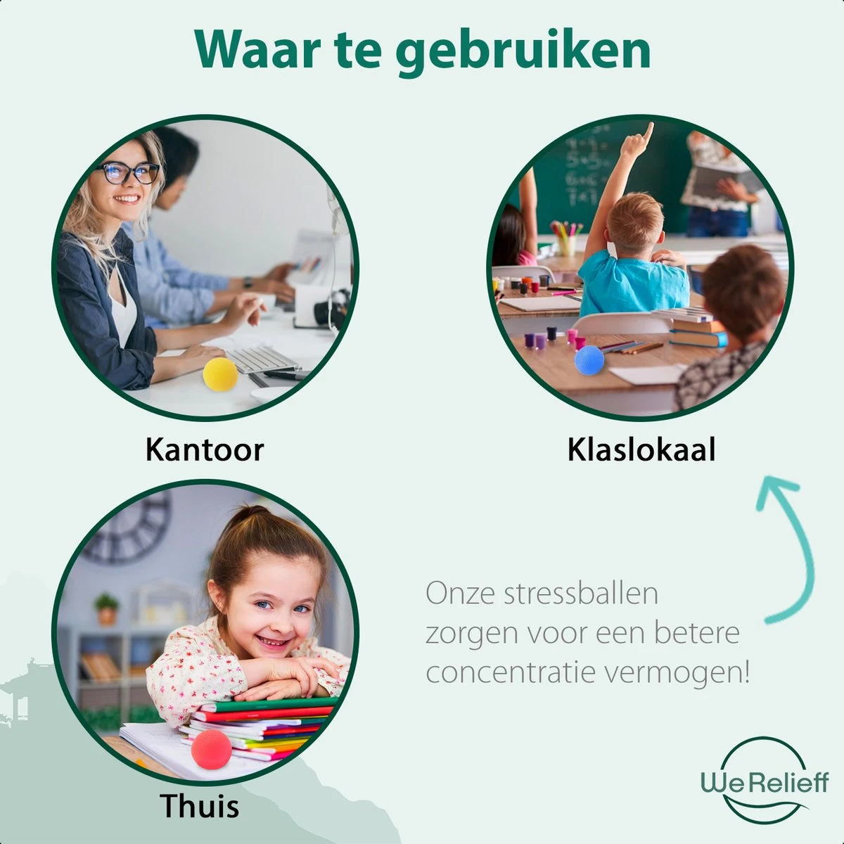 WeRelieff Stressbal Voor Hand - Set Van 3 Ronde Stressballen Voor Kinderen & Volwassenen - Hand Trainer In Rood Geel Blauw 9 WeRelieff Stressbal Voor Hand - Set Van 3 Ronde Stressballen Voor Kinderen & Volwassenen - Hand Trainer In Rood Geel Blauw - Afbeelding 7