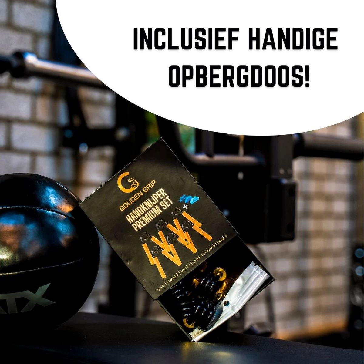 Gouden Grip Handknijper 6-Delige Premium Set 23-135kg + E-book - Handtrainer - Handgrippers - Handknijper Fitness - Knijphalter - Onderarm Trainer - Handtrainer - Heavy Grip - Buigveer 5 Gouden Grip Handknijper 6-Delige Premium Set 23-135kg + E-book - Handtrainer - Handgrippers - Handknijper Fitness - Knijphalter - Onderarm Trainer - Handtrainer - Heavy Grip - Buigveer - Afbeelding 3