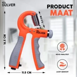 Pulver -Handtrainer 10 To 60kg Met Vingertrainer - Handknijper- Knijphalter - Armtrainer – Gewichten - Hand Knijper Set - Handgripper - Hand Gripper - Grip - Onderarm Trainer - Buigveer – Grip Trainer - Vinger - Hand Spier - Fitness - Oranje -Merkloos Winkel 1200x1200 2566