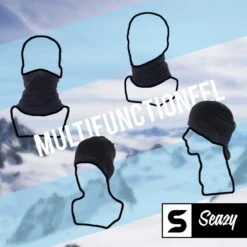 Seazy Nekwarmer - Unisex - Col Sjaal - Fleece Halswarmer - Dames/Heren - Bandana Hoofdband - Multifunctioneel - Zwart -Merkloos Winkel 1200x1200 258