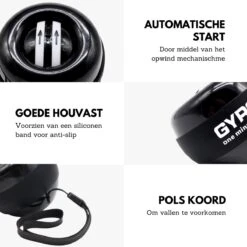 U-Fit One PowerBall Met Autostart - Forceball - WristBall - Spinner - Handtrainer - Polstrainer - Stressbal - Zwart -Merkloos Winkel 1200x1200 2583