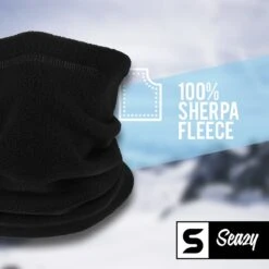 Seazy Nekwarmer - Unisex - Col Sjaal - Fleece Halswarmer - Dames/Heren - Bandana Hoofdband - Multifunctioneel - Zwart -Merkloos Winkel 1200x1200 259