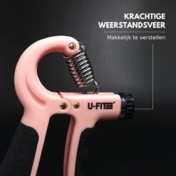 U-Fit One Teller Handtrainer 10 Tot 60kg - Verstelbare Handgrip - Handknijper - Vingertrainer - Onderarm Grip Trainer - Roze -Merkloos Winkel 1200x1200 2632