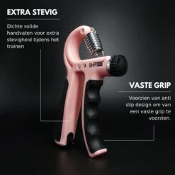 U-Fit One Teller Handtrainer 10 Tot 60kg - Verstelbare Handgrip - Handknijper - Vingertrainer - Onderarm Grip Trainer - Roze -Merkloos Winkel 1200x1200 2634