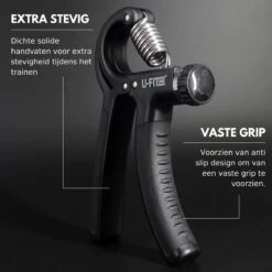 U-Fit One Handtrainer 10 Tot 60kg - Verstelbare Handgrip - Handknijper - Vingertrainer - Onderarm Grip Trainer - Zwart - Inclusief Ebook -Merkloos Winkel 1200x1200 2637