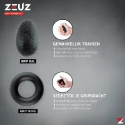 ZEUZ® 5-Delige Fitness Handtrainer Set – Trainer Voor Hand, Onderarm, Pols & Vingers – Stressbal, Knijphalter, Stretcher & Grip Bal – Anti RSI -Merkloos Winkel 1200x1200 2716