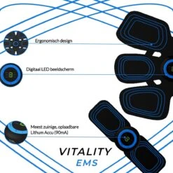 Vitality EMS Trainer Digital Display En NL Handleiding - Vernieuwd 2022 Model - USB Snel Oplaadbare Lithium Accu - Buikspier Trainer Elektrisch Thuis Sporten - Nu Met Gratis EBook - Cadeau Tip -Merkloos Winkel 1200x1200 2736
