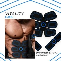 Vitality EMS Trainer Digital Display En NL Handleiding - Vernieuwd 2022 Model - USB Snel Oplaadbare Lithium Accu - Buikspier Trainer Elektrisch Thuis Sporten - Nu Met Gratis EBook - Cadeau Tip -Merkloos Winkel 1200x1200 2740