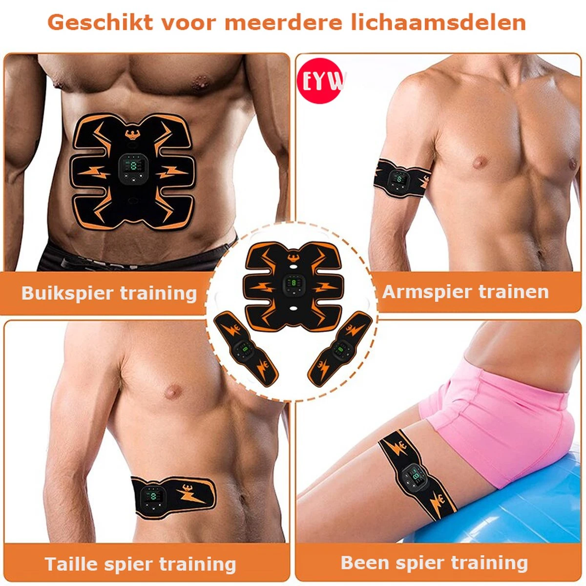 Elektrische Spierstimulator – Tens Apparaat – Elektrische Spier Stimulator – Draadloze Billen Hip Trainer – Abdominale Abs Stimulator – Fitness Body – Afslanken Massager - Model 2 7 Elektrische Spierstimulator – Tens Apparaat – Elektrische Spier Stimulator – Draadloze Billen Hip Trainer – Abdominale Abs Stimulator – Fitness Body – Afslanken Massager - Model 2 - Afbeelding 5