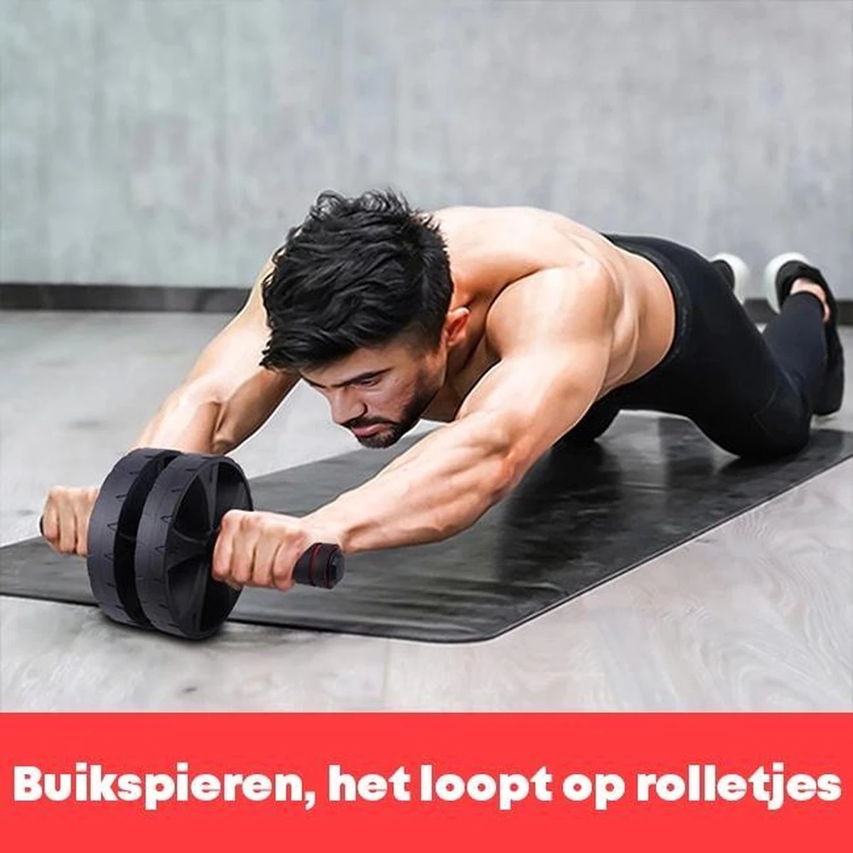 YUGN Vitality DOUBLE Ab Wheel Ab Roller Buikspierwiel - Trainingswiel Om Buikspieren En Core Te Versterken - Inclusief Kniematje En Handleiding - Cadeau Tip 14 YUGN Vitality DOUBLE Ab Wheel Ab Roller Buikspierwiel - Trainingswiel Om Buikspieren En Core Te Versterken - Inclusief Kniematje En Handleiding - Cadeau Tip - Afbeelding 12