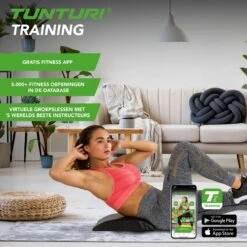 Tunturi Abmat - Abmat - Functional Training - Buikspiermat - Zwart - Incl. Gratis Fitness App -Merkloos Winkel 1200x1200 2921