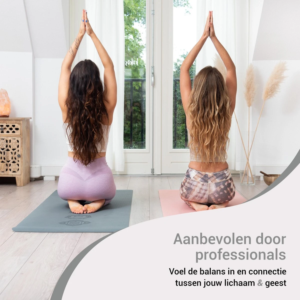 Yoga Mat Sportmat Fitnessmat Antislip Duurzaam Met Yoga Lessen - Grijs 4 Yoga Mat Sportmat Fitnessmat Antislip Duurzaam Met Yoga Lessen - Grijs - Afbeelding 2