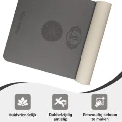 Yoga Mat Sportmat Fitnessmat Antislip Duurzaam Met Yoga Lessen - Grijs 18 Yoga Mat Sportmat Fitnessmat Antislip Duurzaam Met Yoga Lessen - Grijs -Merkloos Winkel 1200x1200 2931