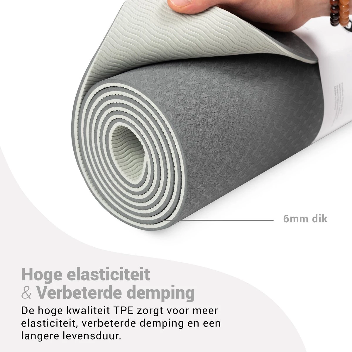 Yoga Mat Sportmat Fitnessmat Antislip Duurzaam Met Yoga Lessen - Grijs 8 Yoga Mat Sportmat Fitnessmat Antislip Duurzaam Met Yoga Lessen - Grijs - Afbeelding 6