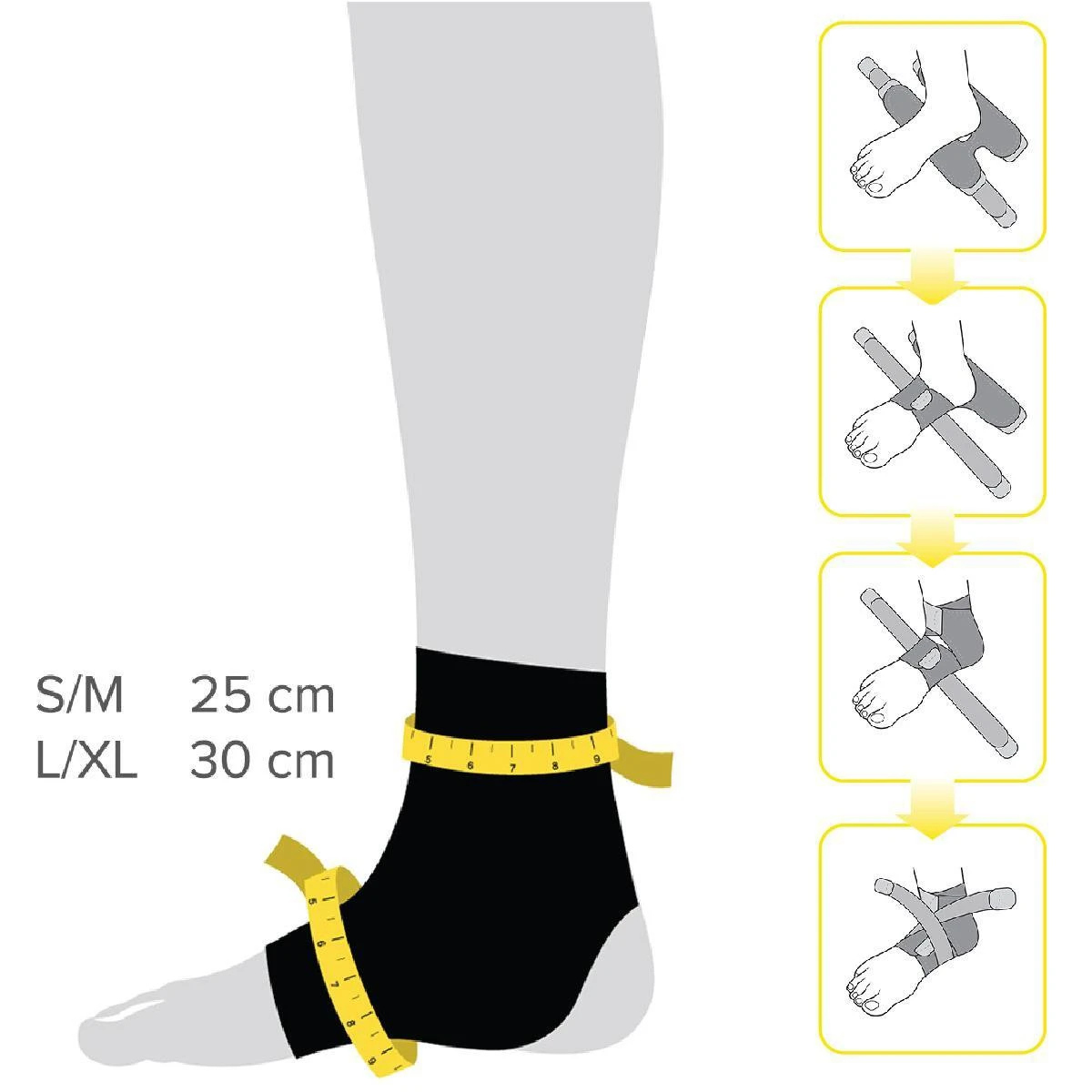 Bracoo FS10 Enkelbandage - Multifunctionele En Ademende Compressie - Verstelbaar Neopreen Enkelbrace - Zwart - S/M 6 Bracoo FS10 Enkelbandage - Multifunctionele En Ademende Compressie - Verstelbaar Neopreen Enkelbrace - Zwart - S/M - Afbeelding 4
