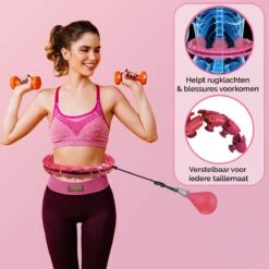 Zoluko Hoelahoep - Incl. E-Book - Hula Hoop - Hoepel - Hoelahoep Fitness - Hula Hoop Fitness - Fitness Hoepel - Weighted Hula Hoop - Weight Hoop - Hoelahoep Met Gewicht - Hoelahoep Volwassenen - Hoepel Fitness - Body Hoop - 1.7 KG - Roze -Merkloos Winkel 1200x1200 2991