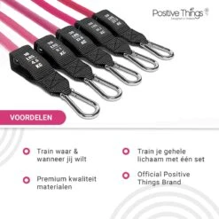 Weerstandsbanden Elastiek Set - 5 Fitness Elastiek Met Handvaten - Resistance Banden Set Van 11 Met Verschillende Weerstanden -Merkloos Winkel 1200x1200 3009
