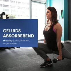 Sport Puzzelmat - Fitnessmat - 6 Stuks Van 60x60x1,2cm - Sportmat Met Antislip - Yogamat - Geluidabsorberend EVA - Totaal 180x120cm - 2,16m² - Zwart -Merkloos Winkel 1200x1200 3013