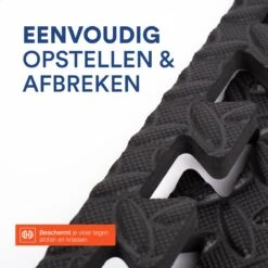 Sport Puzzelmat - Fitnessmat - 6 Stuks Van 60x60x1,2cm - Sportmat Met Antislip - Yogamat - Geluidabsorberend EVA - Totaal 180x120cm - 2,16m² - Zwart -Merkloos Winkel 1200x1200 3015