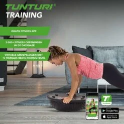 Tunturi Balanstrainer Pro Met Handvatten - Balanskussen Met Resistance Band Set - Balansbal Incl. Meegeleverde Voetpomp - Incl. Gratis Fitness App -Merkloos Winkel 1200x1200 3026