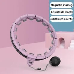 Merkloos Hoelahoep Voor Fitness En Massage - Voor Volwassenen En Kinderen - Schakels Voor Aanpassing Aan Maat - 400g Verzwaarde Bal - Met Teller - Geschikt Voor Afvallen - Makkelijk In Elkaar Te Zetten - Licht Paars -Merkloos Winkel 1200x1200 3038