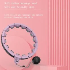 Merkloos Hoelahoep Voor Fitness En Massage - Voor Volwassenen En Kinderen - Schakels Voor Aanpassing Aan Maat - 400g Verzwaarde Bal - Met Teller - Geschikt Voor Afvallen - Makkelijk In Elkaar Te Zetten - Licht Paars -Merkloos Winkel 1200x1200 3039