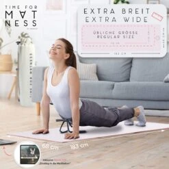 AGreenie Yoga Mat Anti-slip Vervuilingsvrij 6mm / 183x68cm Yoga Mat Breder Gemaakt Van Hoge Kwaliteit TPE / Anti-allergene Yoga Matten Incl. Yoga Mat Tas & E-book / Yoga Set -Merkloos Winkel 1200x1200 3046