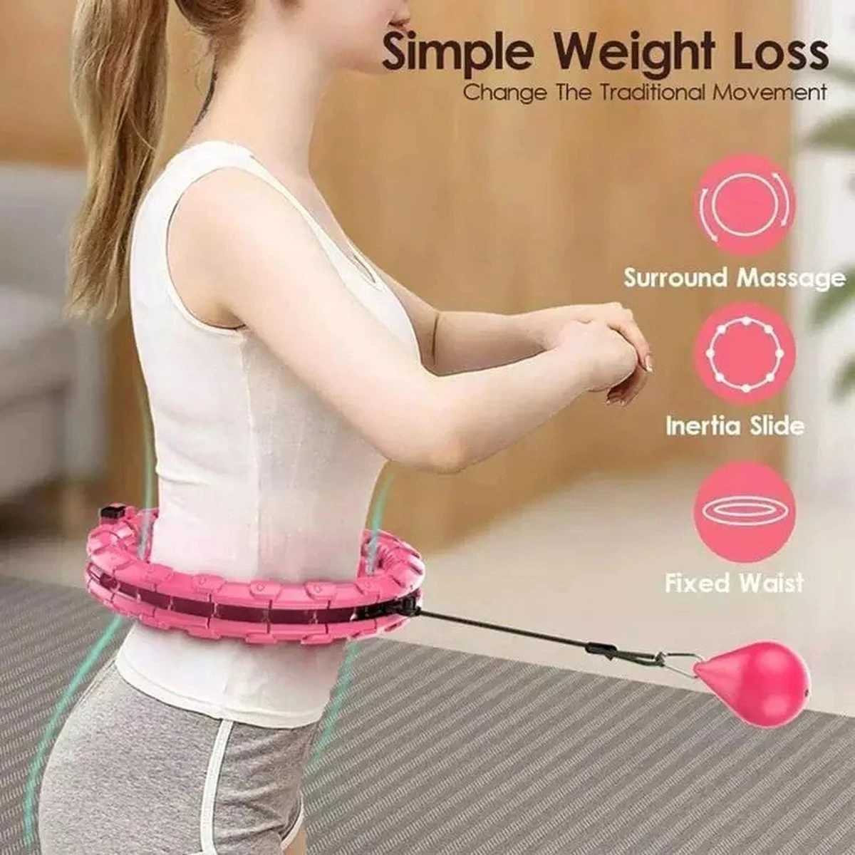 Hula Hoop Fitness - Resistance Band - Springtouw - Hoelahoep Met Gewicht - Willowsinternational 8 Hula Hoop Fitness - Resistance Band - Springtouw - Hoelahoep Met Gewicht - Willowsinternational - Afbeelding 6