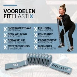 FITELASTIX® Premium Weerstandsband Lang - Full Body - Alles In 1 - Voor Elk Niveau - Resistance Band - Fitness Elastiek - Sport Elastiek Fitness - Met Handvatten - Inclusief Instructievideo's - Blauw 17 FITELASTIX® Premium Weerstandsband Lang - Full Body - Alles In 1 - Voor Elk Niveau - Resistance Band - Fitness Elastiek - Sport Elastiek Fitness - Met Handvatten - Inclusief Instructievideo's - Blauw -Merkloos Winkel 1200x1200 3058
