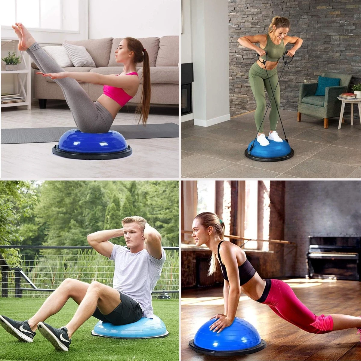 SWILIX ® Balanstrainer - Balance Board Met Weerstandsbanden - Balansbord Blauw 7 SWILIX ® Balanstrainer - Balance Board Met Weerstandsbanden - Balansbord Blauw - Afbeelding 5