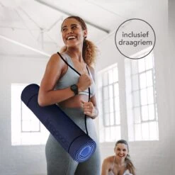 LifeGoods Yogamat - 61x183x0,6cm - Draagriem - Extra Dik - Blauw -Merkloos Winkel 1200x1200 3099