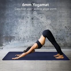 LifeGoods Yogamat - 61x183x0,6cm - Draagriem - Extra Dik - Blauw -Merkloos Winkel 1200x1200 3101