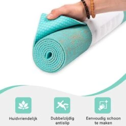 Yoga Mat Sportmat Fitnessmat Antislip Duurzaam Met Yoga Lessen - Turquoise -Merkloos Winkel 1200x1200 3106