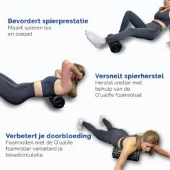 Q’ualife® Foam Roller Set – Trigger Point Massage Roller – Massage Bal – Fitness – Yoga – Fascia – Bindweefsel – 5 Delige Set – Zwart 16 Q’ualife® Foam Roller Set – Trigger Point Massage Roller – Massage Bal – Fitness – Yoga – Fascia – Bindweefsel – 5 Delige Set – Zwart -Merkloos Winkel 1200x1200 314
