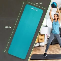 Tunturi Fitnessmat - Yogamat - Sportmat Gemaakt Van Zacht NBR Materiaal - 180 X 60 X 1,5cm - Turquoise- Incl. Gratis Fitness App 12 Tunturi Fitnessmat - Yogamat - Sportmat Gemaakt Van Zacht NBR Materiaal - 180 X 60 X 1,5cm - Turquoise- Incl. Gratis Fitness App -Merkloos Winkel 1200x1200 3168