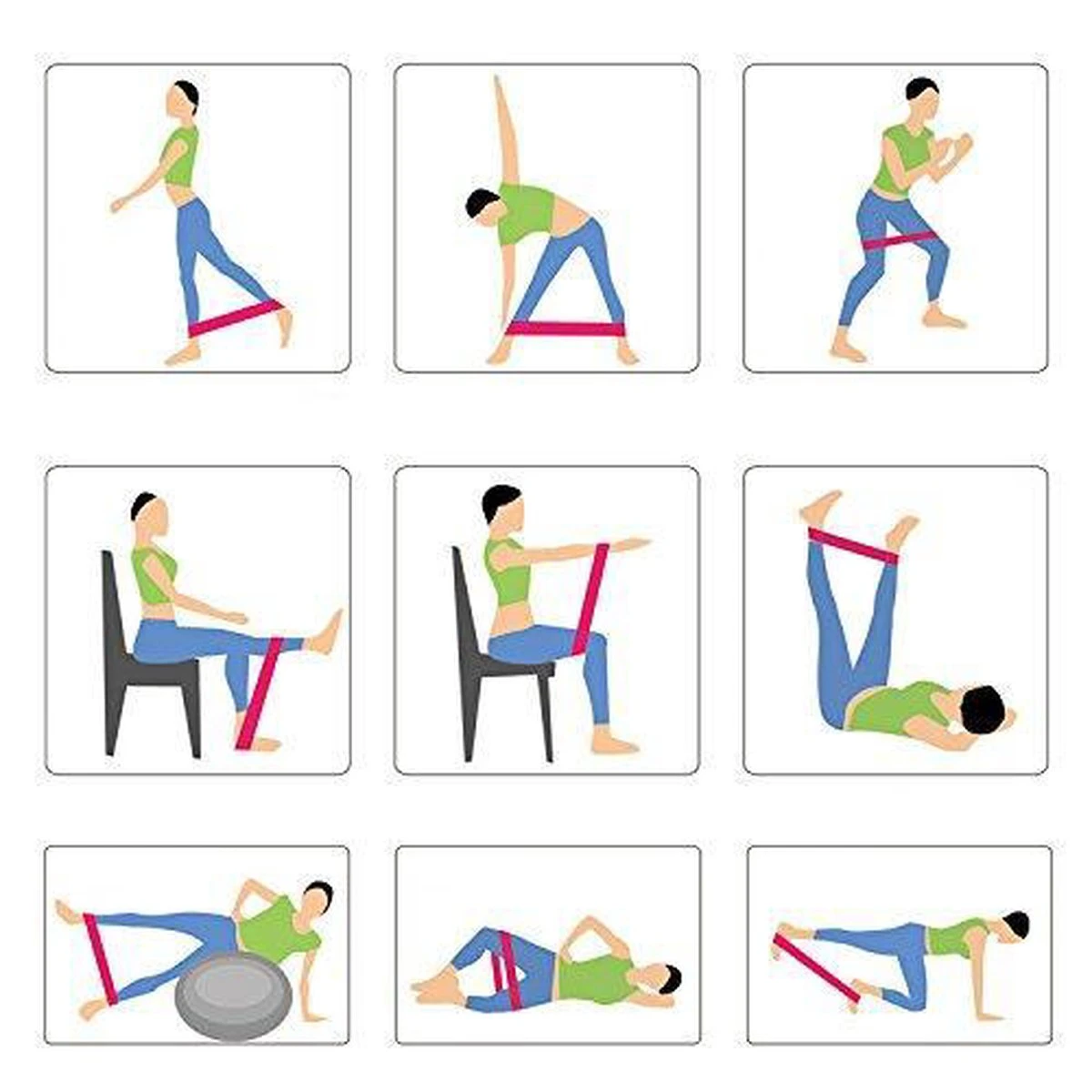 Gymston - 5 Sport Elastiek Banden Set/ Fitness Elastiek - Inclusief Draagtas En E-Book(pdf) + Handleiding Met Weerstandsbanden Oefeningen! 9 Gymston - 5 Sport Elastiek Banden Set/ Fitness Elastiek - Inclusief Draagtas En E-Book(pdf) + Handleiding Met Weerstandsbanden Oefeningen! - Afbeelding 7