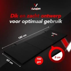 Venom Sports Fitnessmat – Professionele Opvouwbare Turnmat – Yoga – Yogamat – Extra Dikke Sportmat – Gymnastiekmat – L180xB60xH5cm – Zwart -Merkloos Winkel 1200x1200 3216