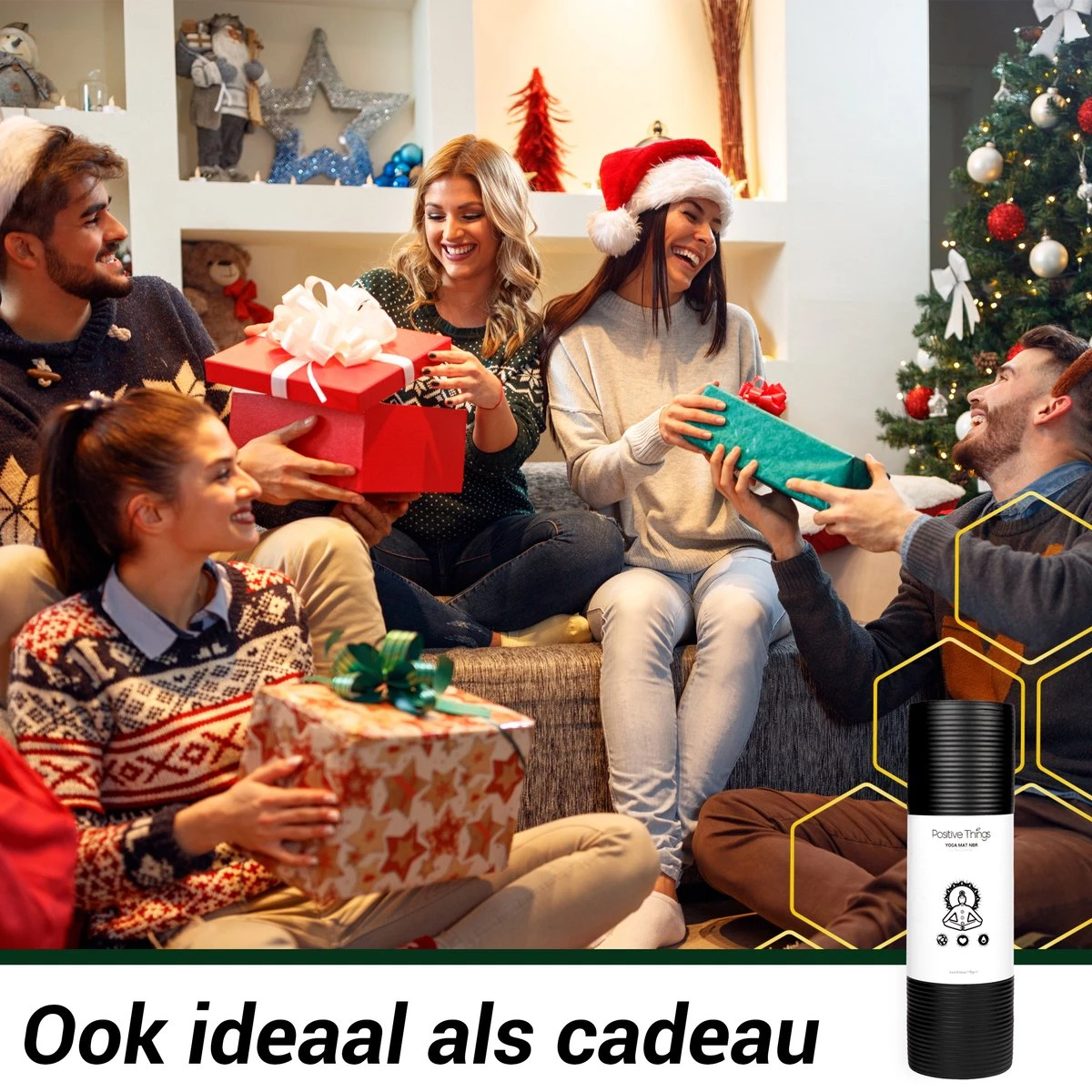 Yoga Mat Sportmat Fitnessmat Antislip NBR - 1 Cm Zwart 10 Yoga Mat Sportmat Fitnessmat Antislip NBR - 1 Cm Zwart - Afbeelding 8