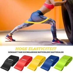 Weerstandsbanden Set (5stuks) - Resistance Band - Fitness Elastiek - Elastiek Banden - Muscle Bands - Booty Bands - Trekveer - Sports Elastiek - Inclusief Opbergzakje En Schema Met Oefeningen - Fitnessset -Merkloos Winkel 1200x1200 3337