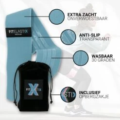 FITELASTIX® Premium Booty Band Set - Anti-Slip - Voor Elk Niveau - Ultra Comfort - Sport Elastiek Banden - Booty Bands - Weerstandsbanden Set - Resistance Band - Inclusief Opbergzakje - 3 Stuks - Licht/Medium/Zwaar - Roze/Blauw/Groen -Merkloos Winkel 1200x1200 3344
