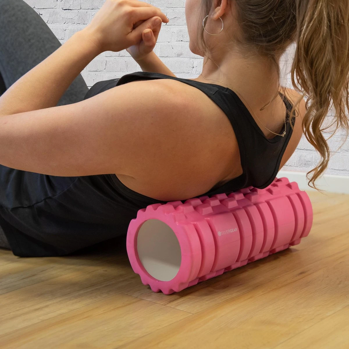 Silvergear Foam Roller - Massage Roller - 32 Cm - Roze 6 Silvergear Foam Roller - Massage Roller - 32 Cm - Roze - Afbeelding 4