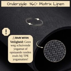 Flowin'Motion® Studio Yoga Mat - Superieure Grip - Extra Breed En Lang - Fitness Mat - Anti Slip - Sport Mat - Natuur Rubber - Planeetvriendelijk - Zwart Met Goud - 185cm X 68cm X 4,2mm -Merkloos Winkel 1200x1200 3484
