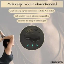 Flowin'Motion® Studio Yoga Mat - Superieure Grip - Extra Breed En Lang - Fitness Mat - Anti Slip - Sport Mat - Natuur Rubber - Planeetvriendelijk - Zwart Met Goud - 185cm X 68cm X 4,2mm -Merkloos Winkel 1200x1200 3485