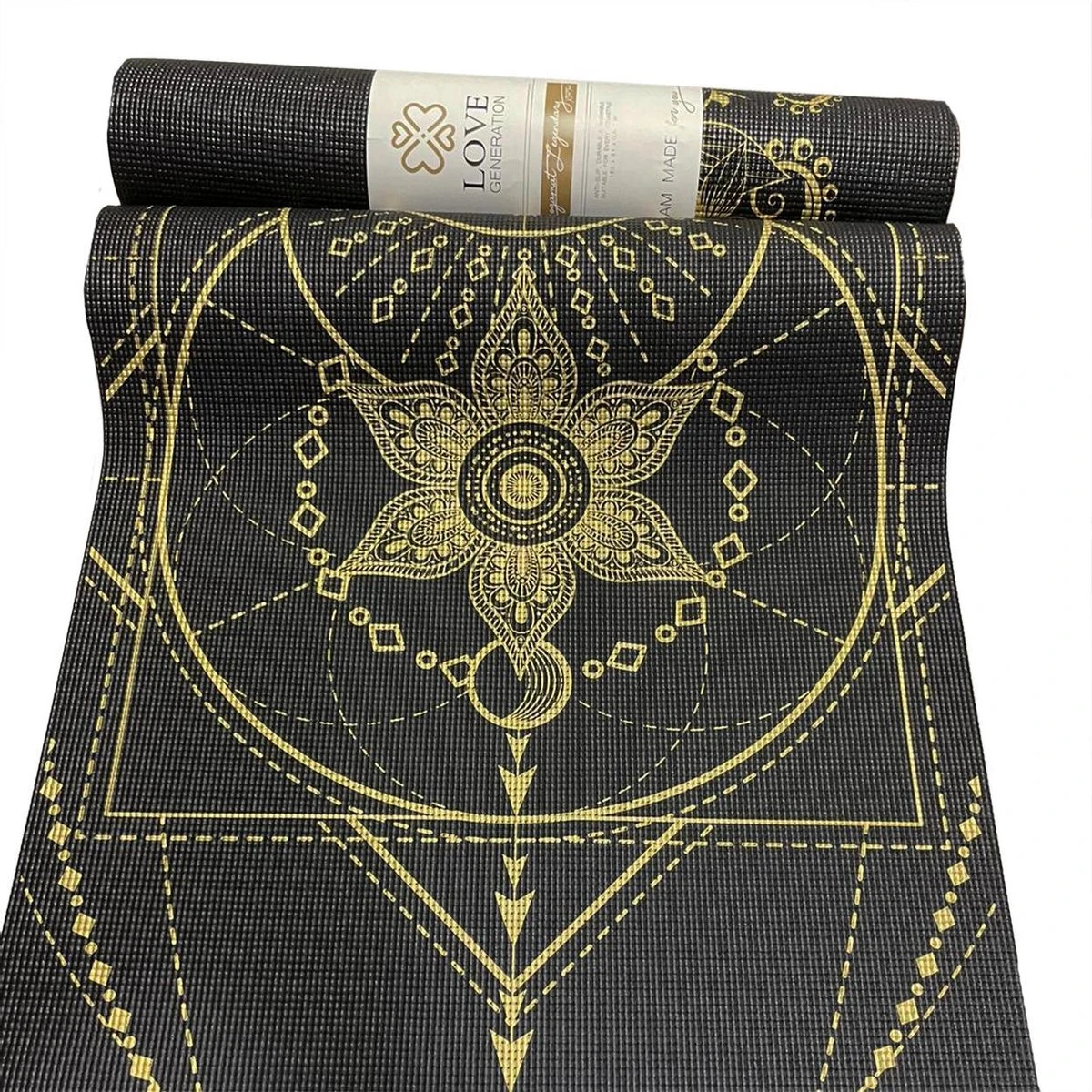 Love Generation ● Design Yoga Mat ● Fitness Mat ● Sacred Print ● Zwart 17 Love Generation ● Design Yoga Mat ● Fitness Mat ● Sacred Print ● Zwart - Afbeelding 15